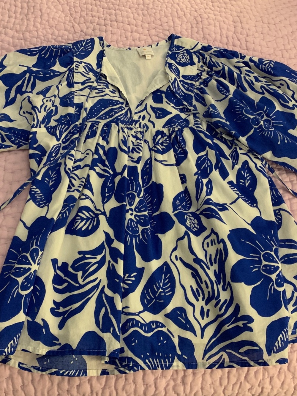J.Marie Blue and White Top Size M